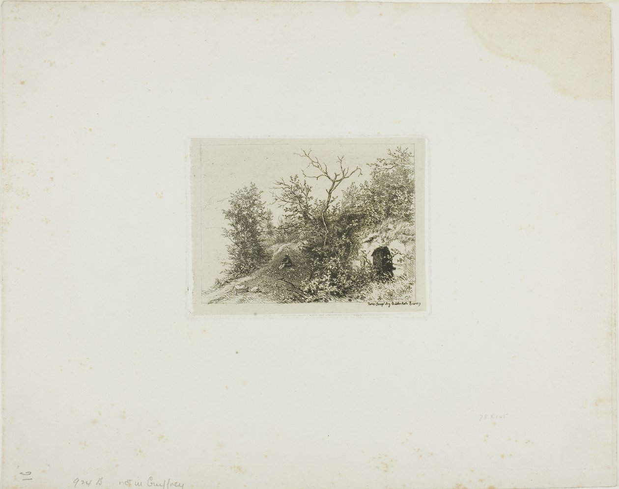 Mand sidder på en bakke af Charles Emile Jacque