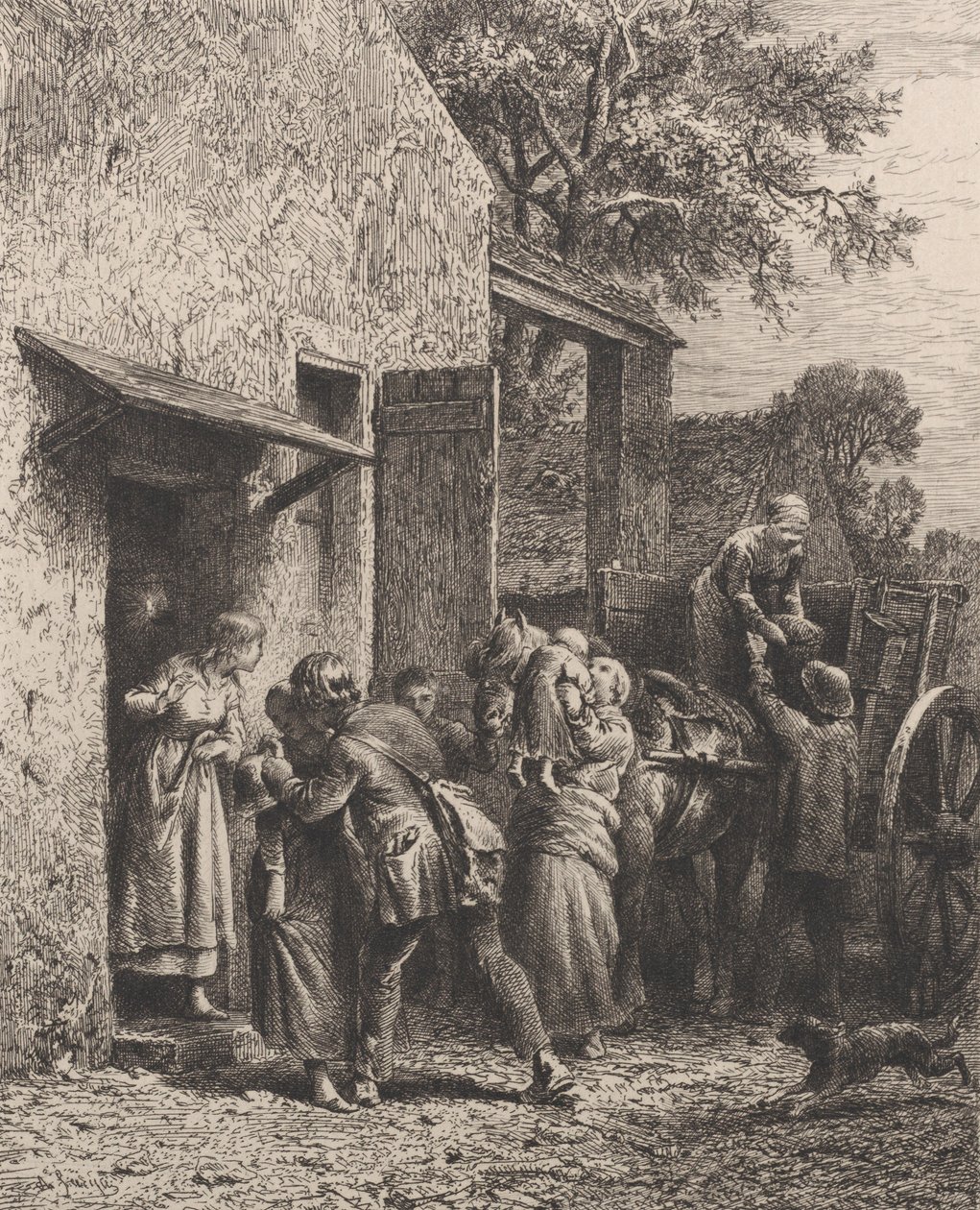 Nytårsdag morgen, 1865. af Charles Emile Jacque
