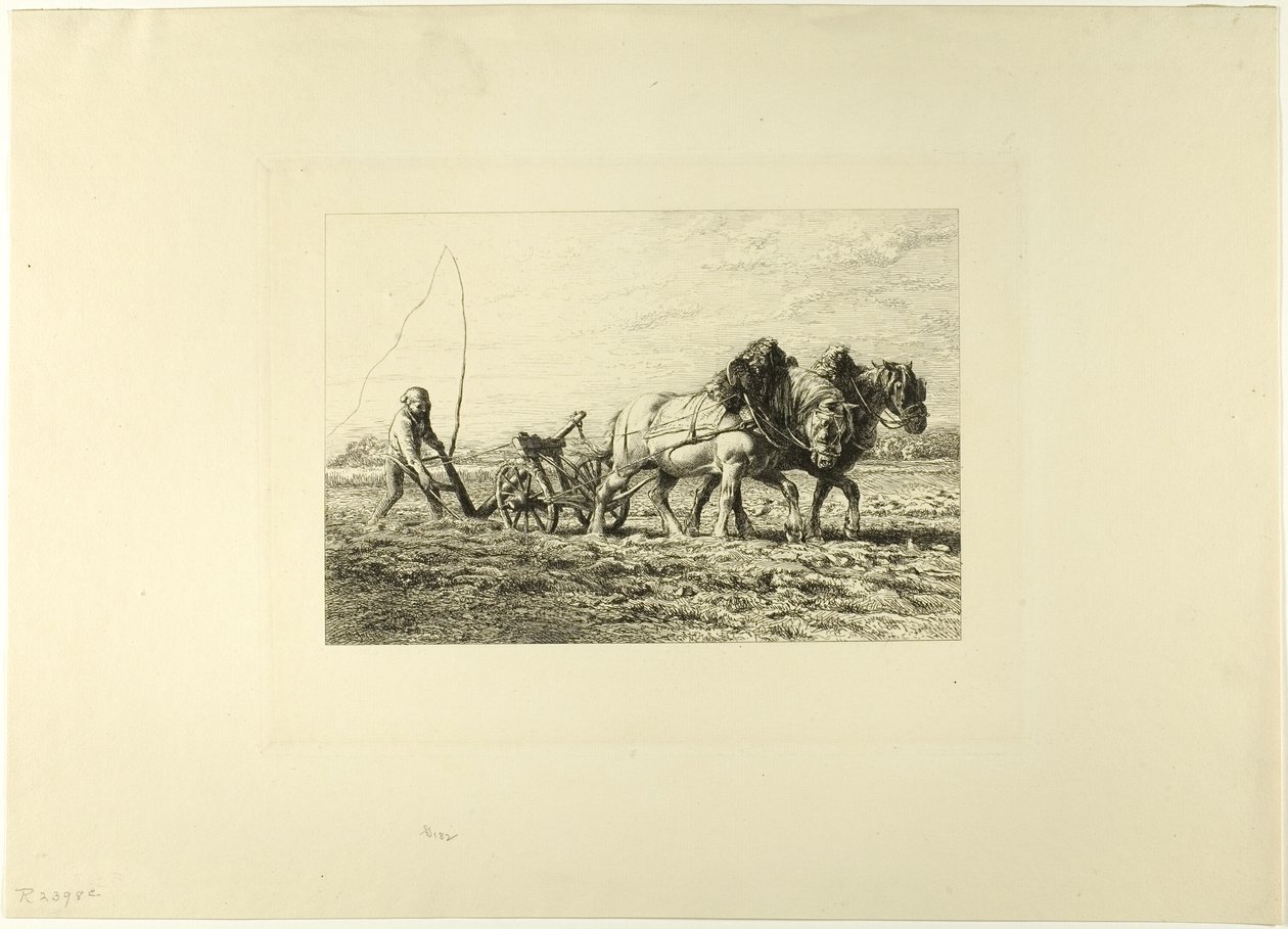 Pløjning af Charles Emile Jacque