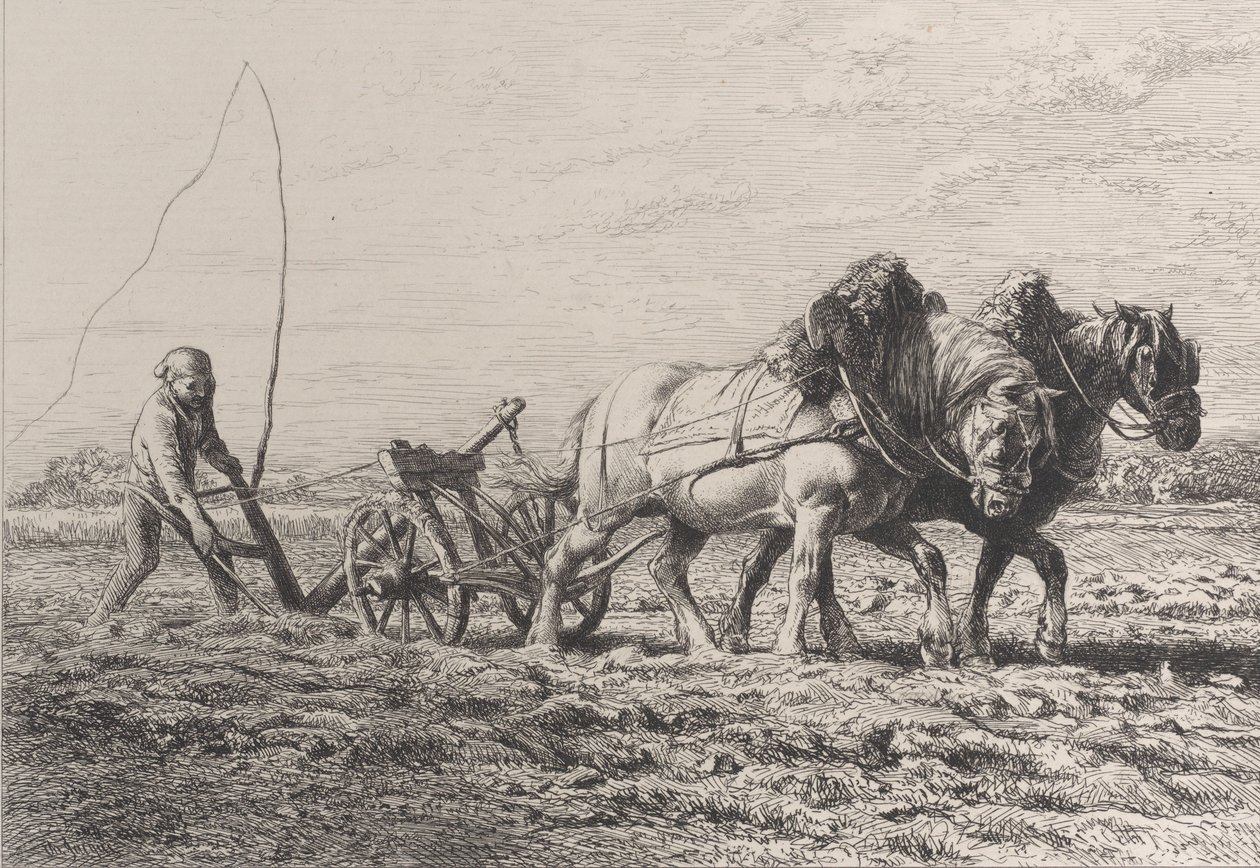 Pløjning, 1864. af Charles Emile Jacque