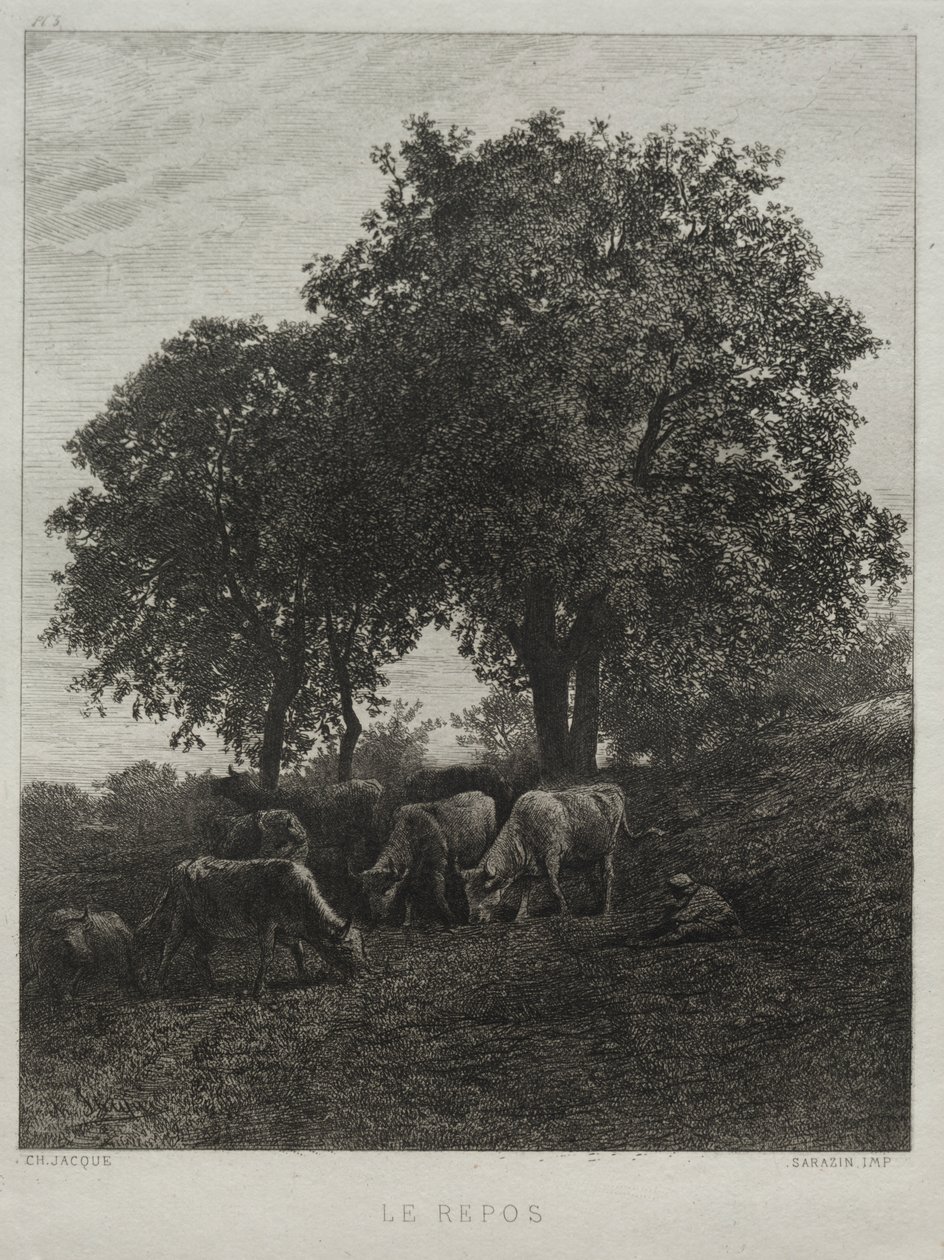 Hvile af Charles Emile Jacque