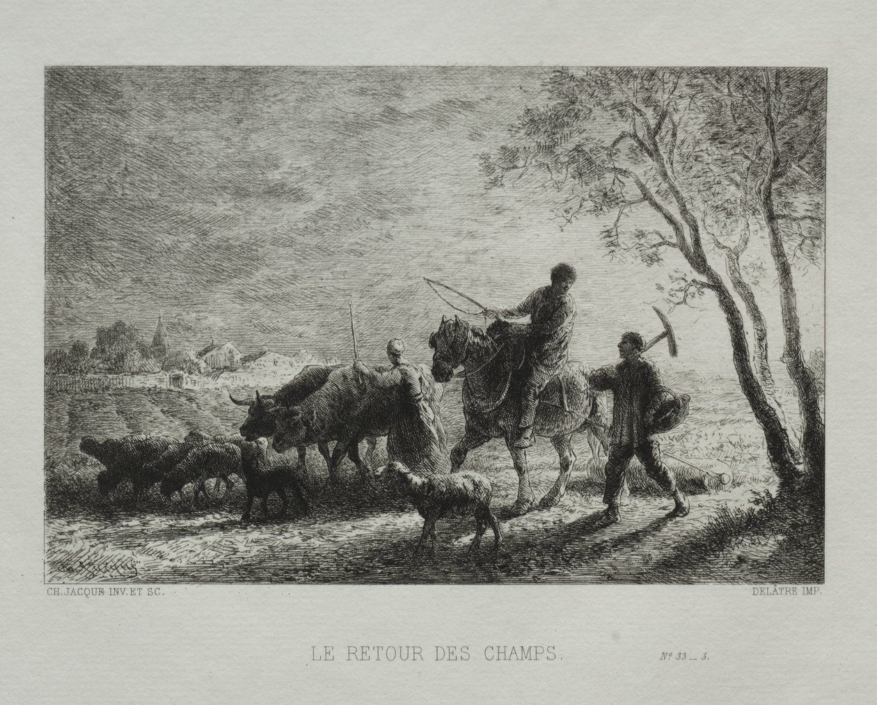 Retur fra markerne af Charles Emile Jacque