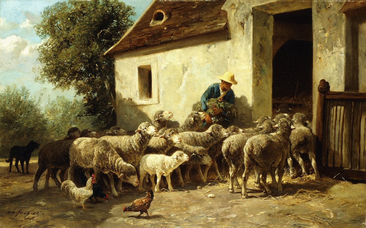 vender hjem, af Charles Emile Jacque