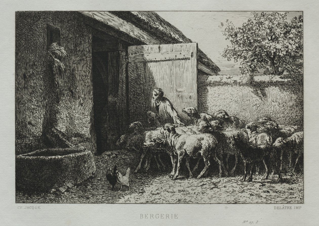Fårefold af Charles Emile Jacque