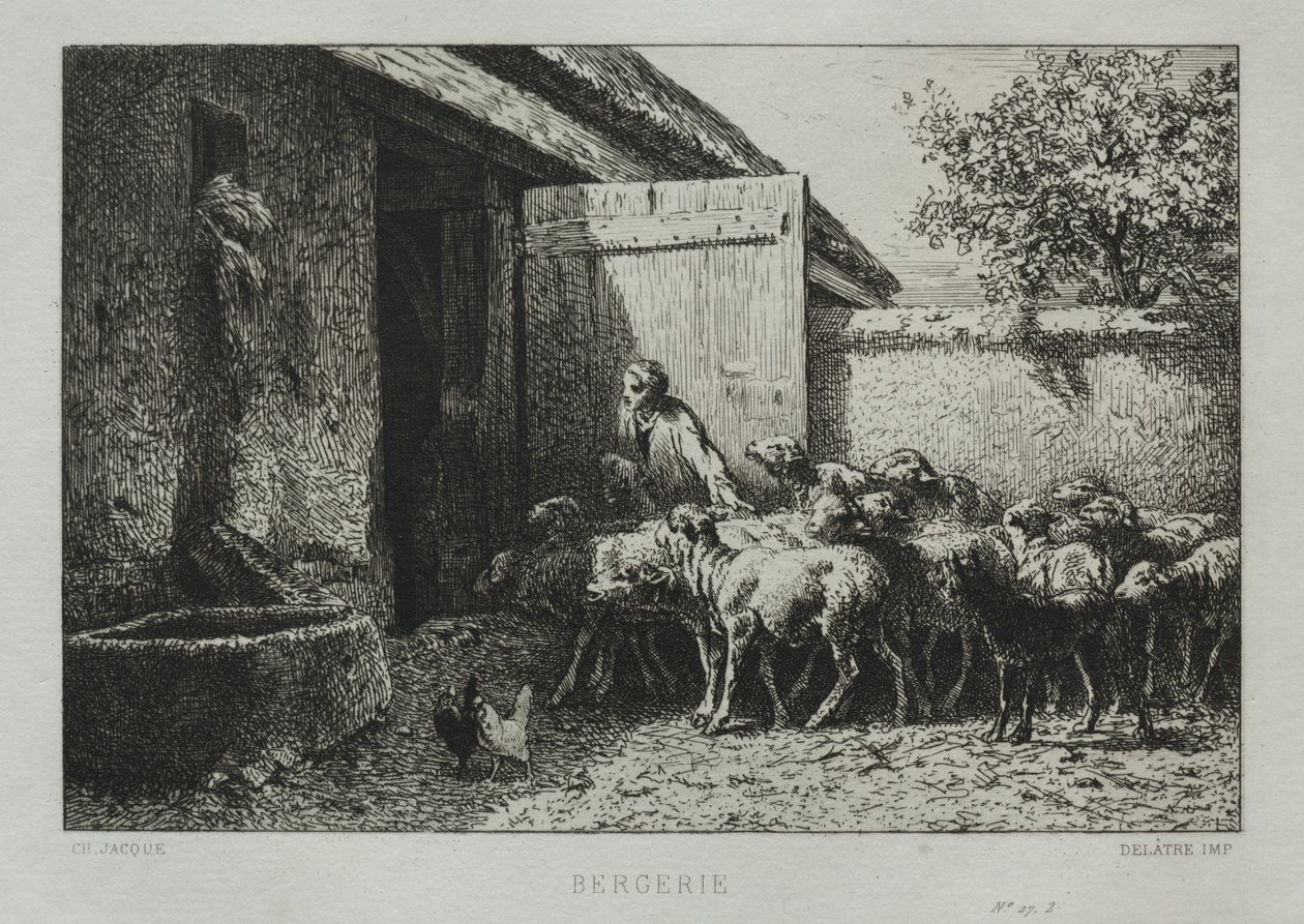 Fårefold. af Charles Emile Jacque