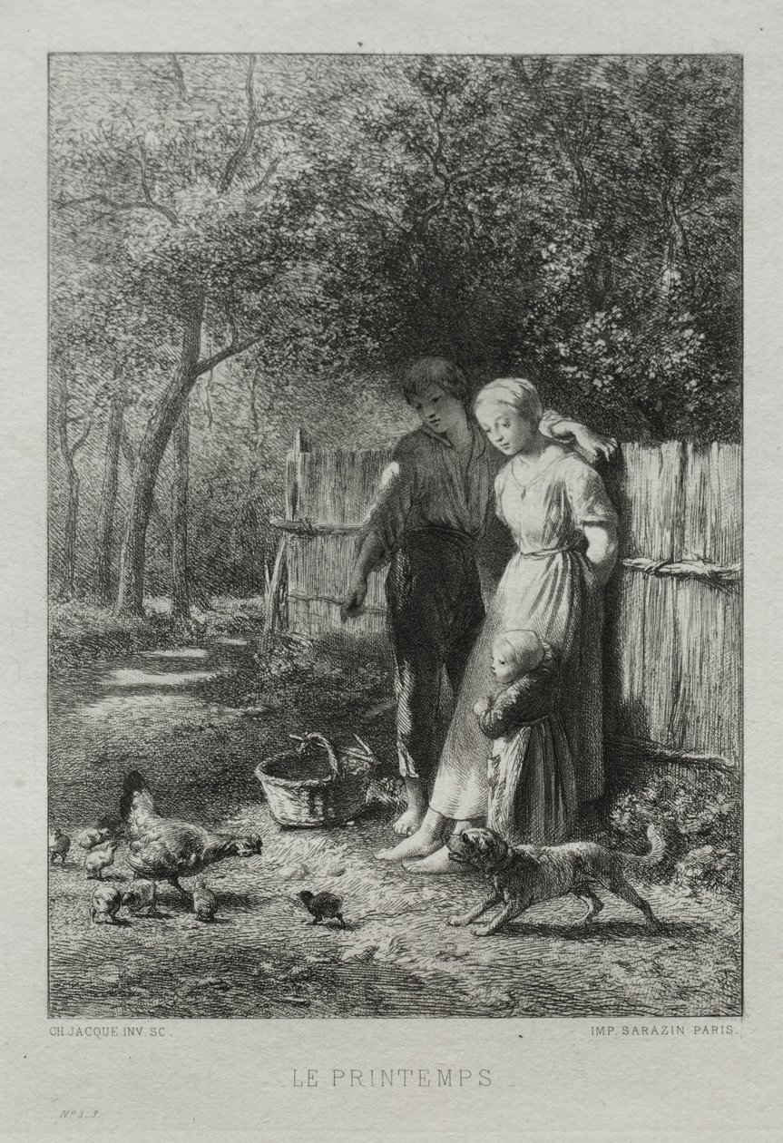 Forårstid. af Charles Emile Jacque