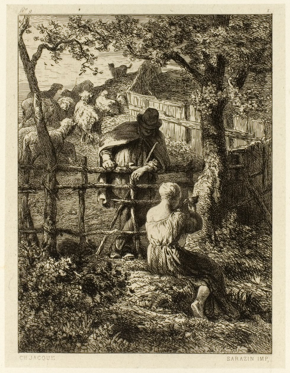 Sommer af Charles Emile Jacque