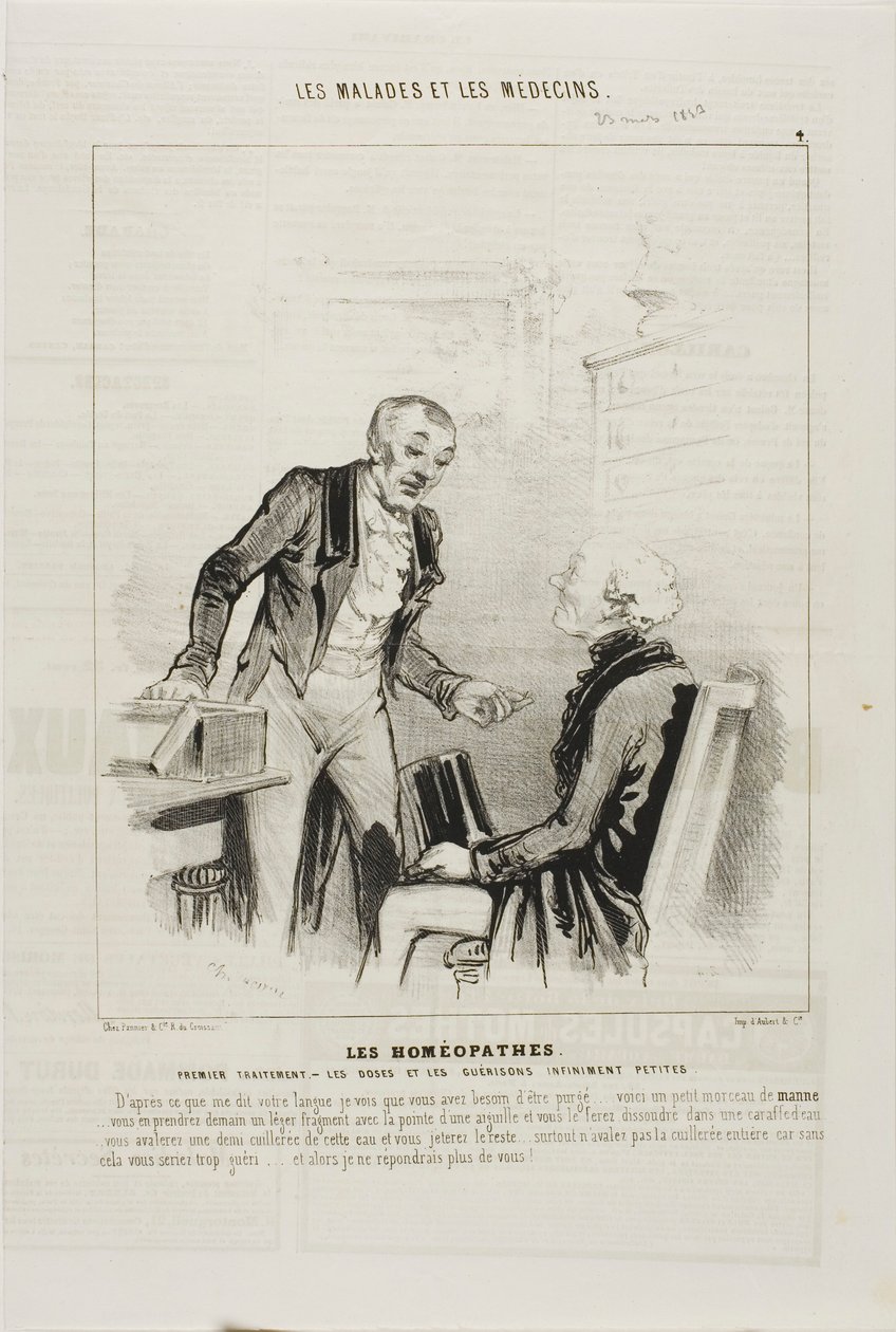 Homøopaterne: Første behandling (plade 4) af Charles Emile Jacque