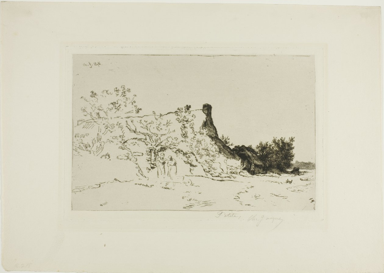 Det store stråtækte sommerhus, Kercassier af Charles Emile Jacque