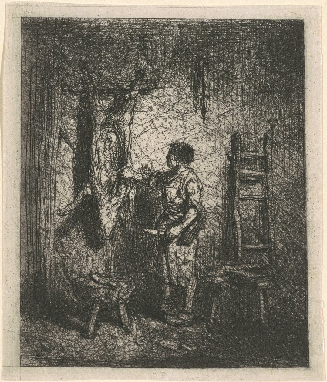 Svineslagteren af Charles Emile Jacque