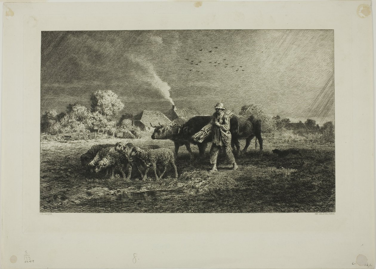 Stormen af Charles Emile Jacque