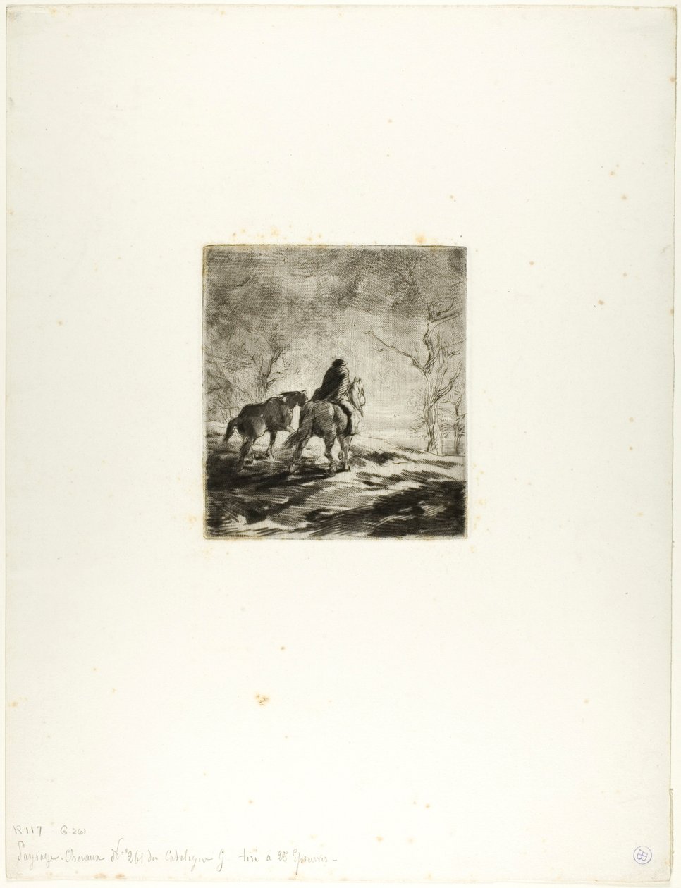Rejsende til hest af Charles Emile Jacque