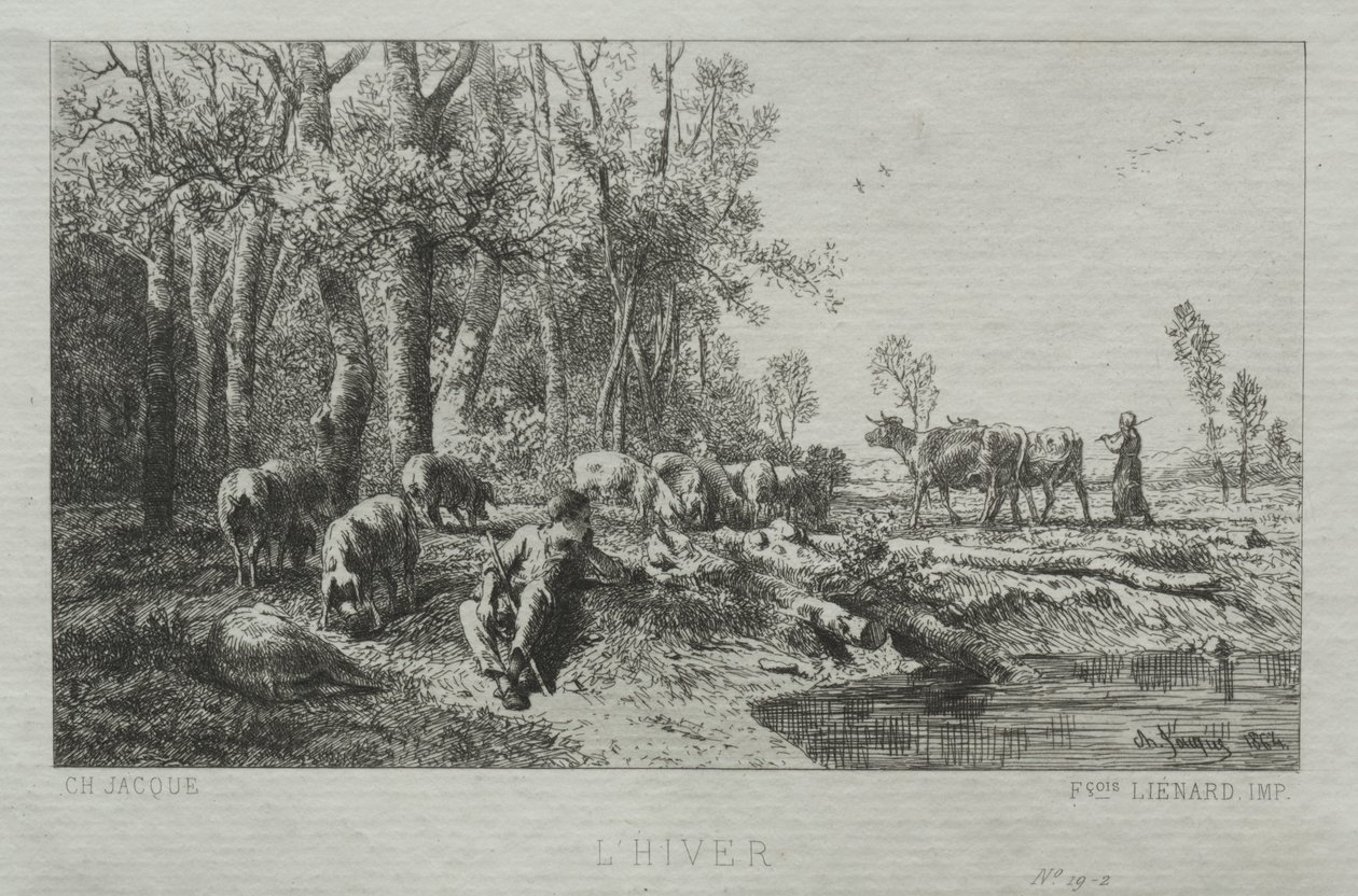 Vinter af Charles Emile Jacque