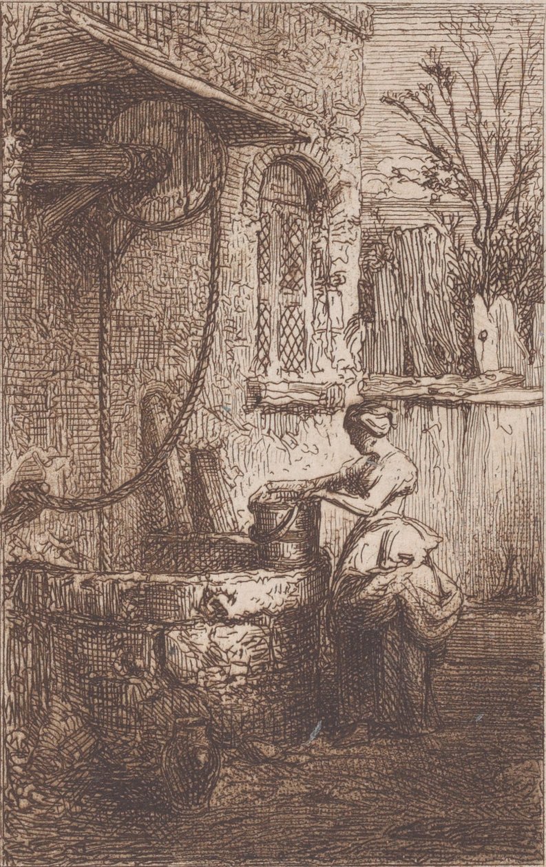 Kvinde ved en brønd, 1842. af Charles Emile Jacque