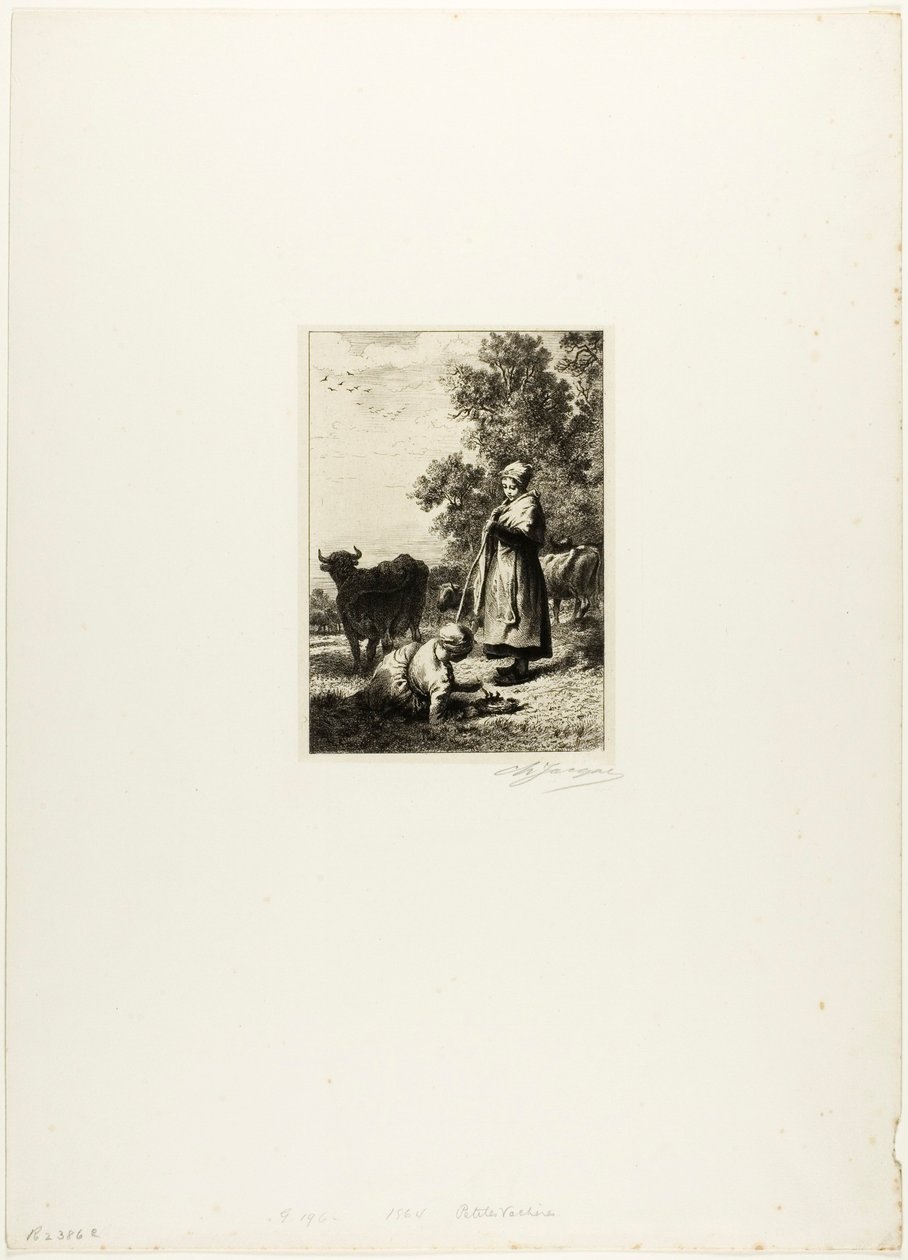 Unge Kohyrder af Charles Emile Jacque