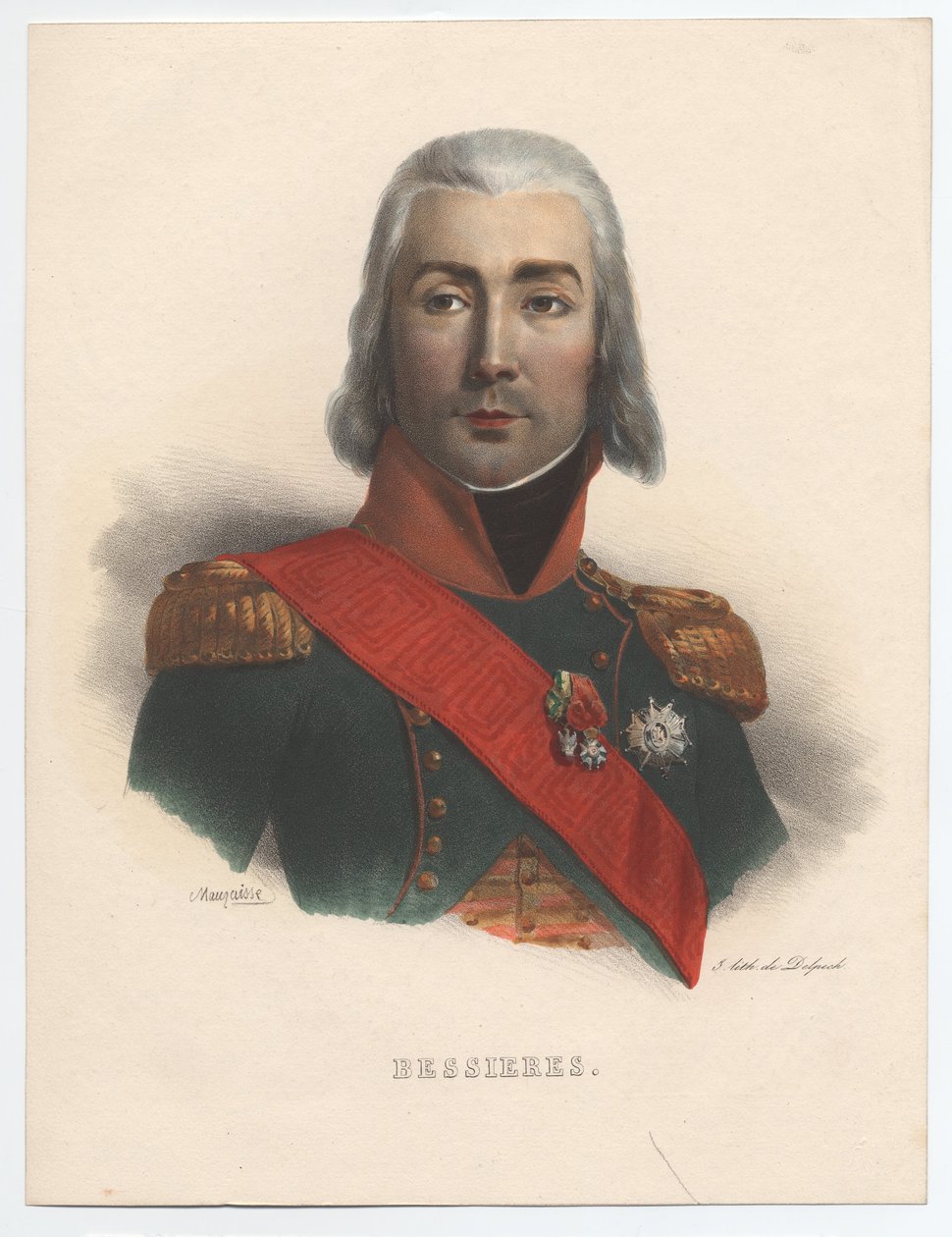 Portræt af Jean-Baptiste Bessières 1768-1813, marskal af Frankrig, 1835 af Charles Emile Mauraisse