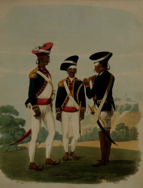 Officerer og menig fra Gurcasear Corps, Madras, plade 37 fra 