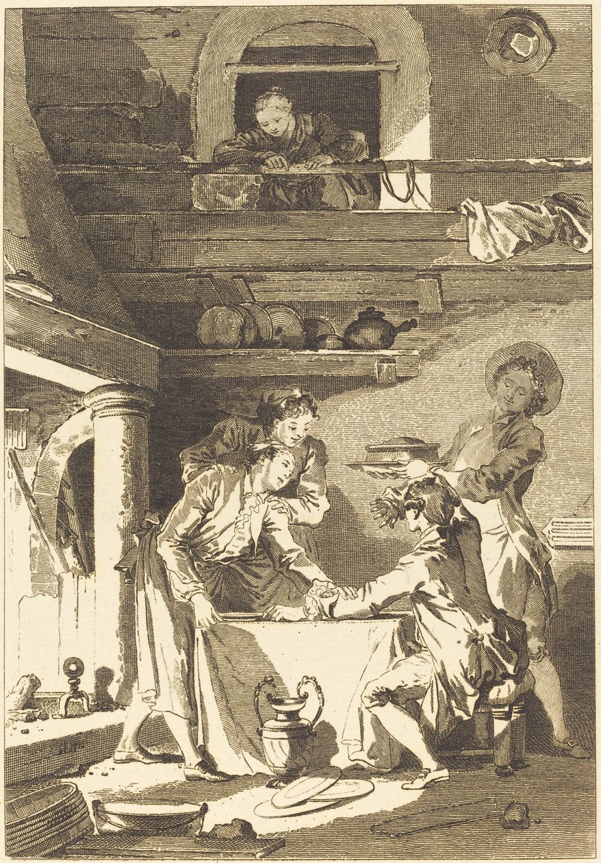 Ålepostej af Charles Emmanuel Patas after Jean Honoré Fragonard
