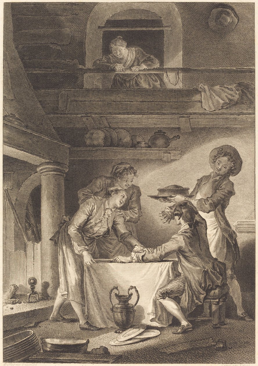 Ålepostej af Charles Emmanuel Patas after Jean Honoré Fragonard