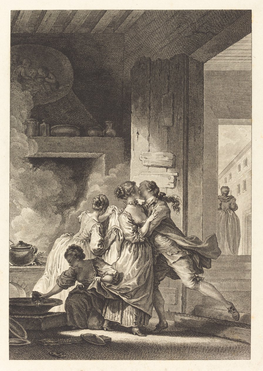 Vi tænker aldrig på alt af Charles Emmanuel Patas after Jean Honoré Fragonard