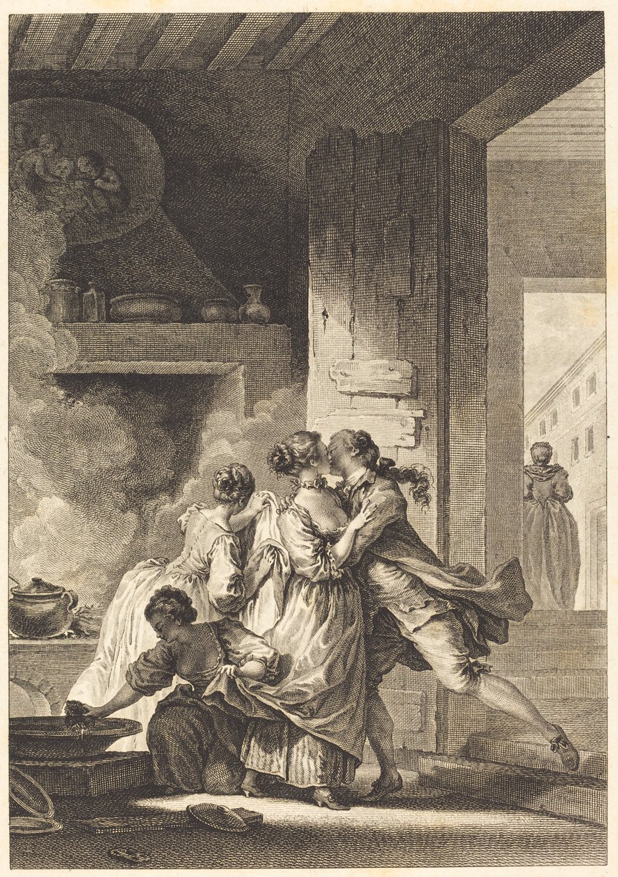 Vi tænker aldrig på alt af Charles Emmanuel Patas after Jean Honoré Fragonard