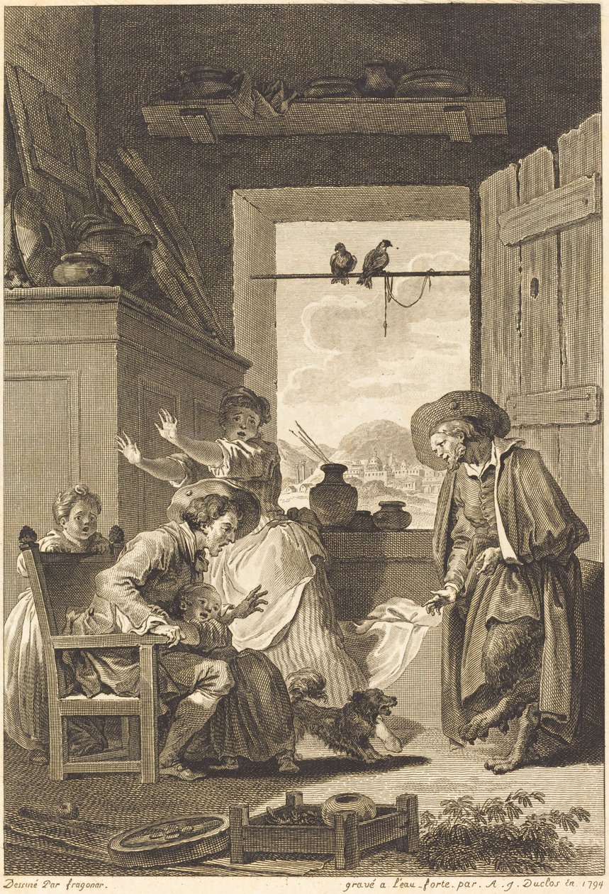 Belphegor af Charles Emmanuel Patas and Antoine Jean Duclos after Jean Honoré Fragonard