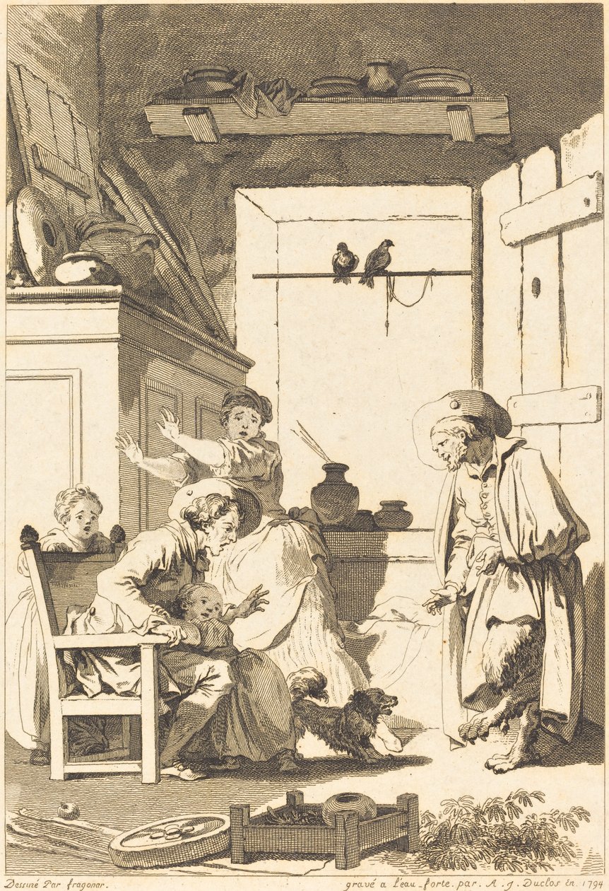 Belphegor af Charles Emmanuel Patas and Antoine Jean Duclos after Jean Honoré Fragonard