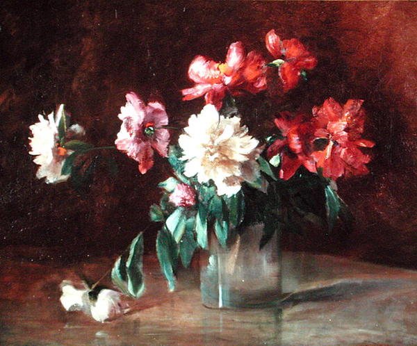 Pæoner i en vase af Charles Ethan Porter