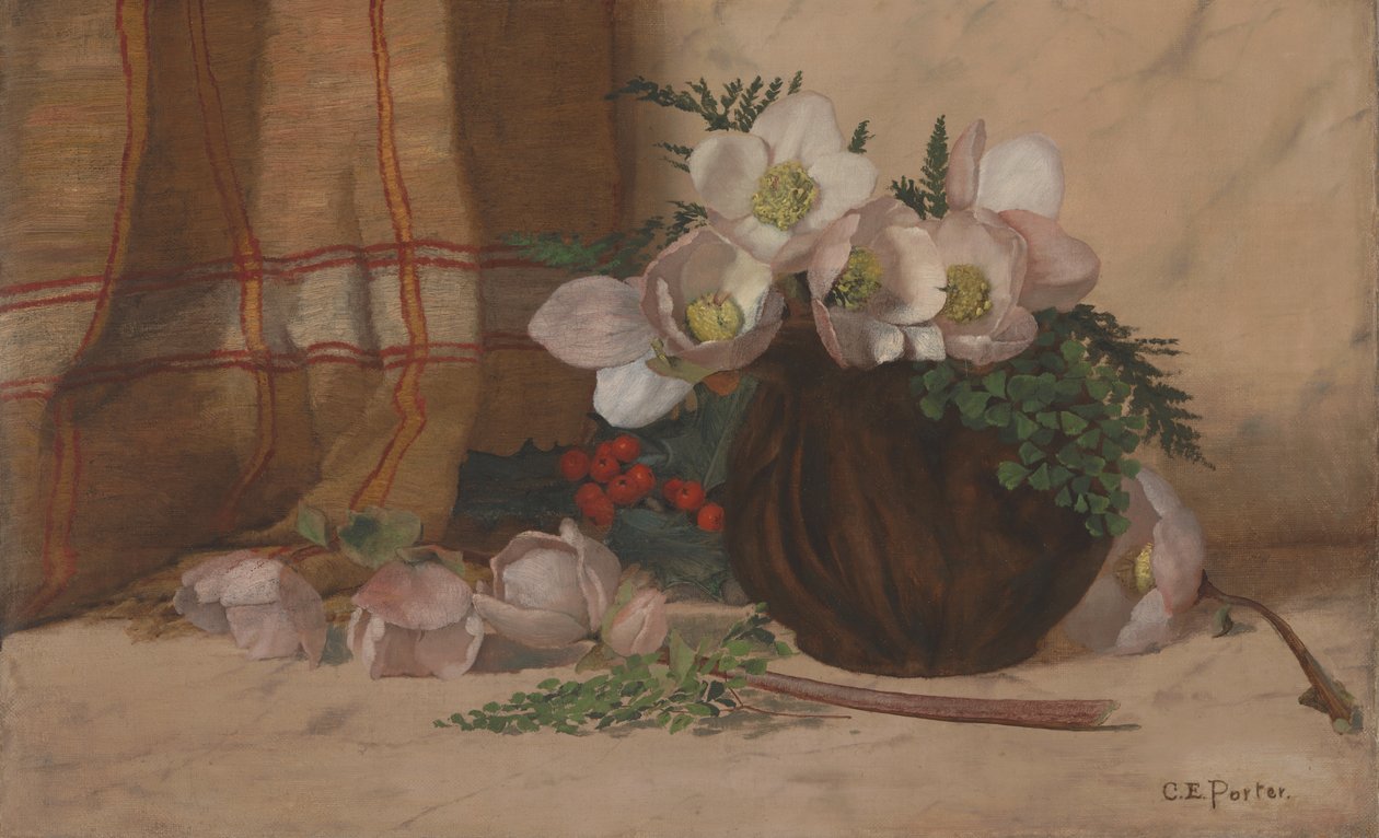 Stilleben med roser, ca. 1885-87. af Charles Ethan Porter