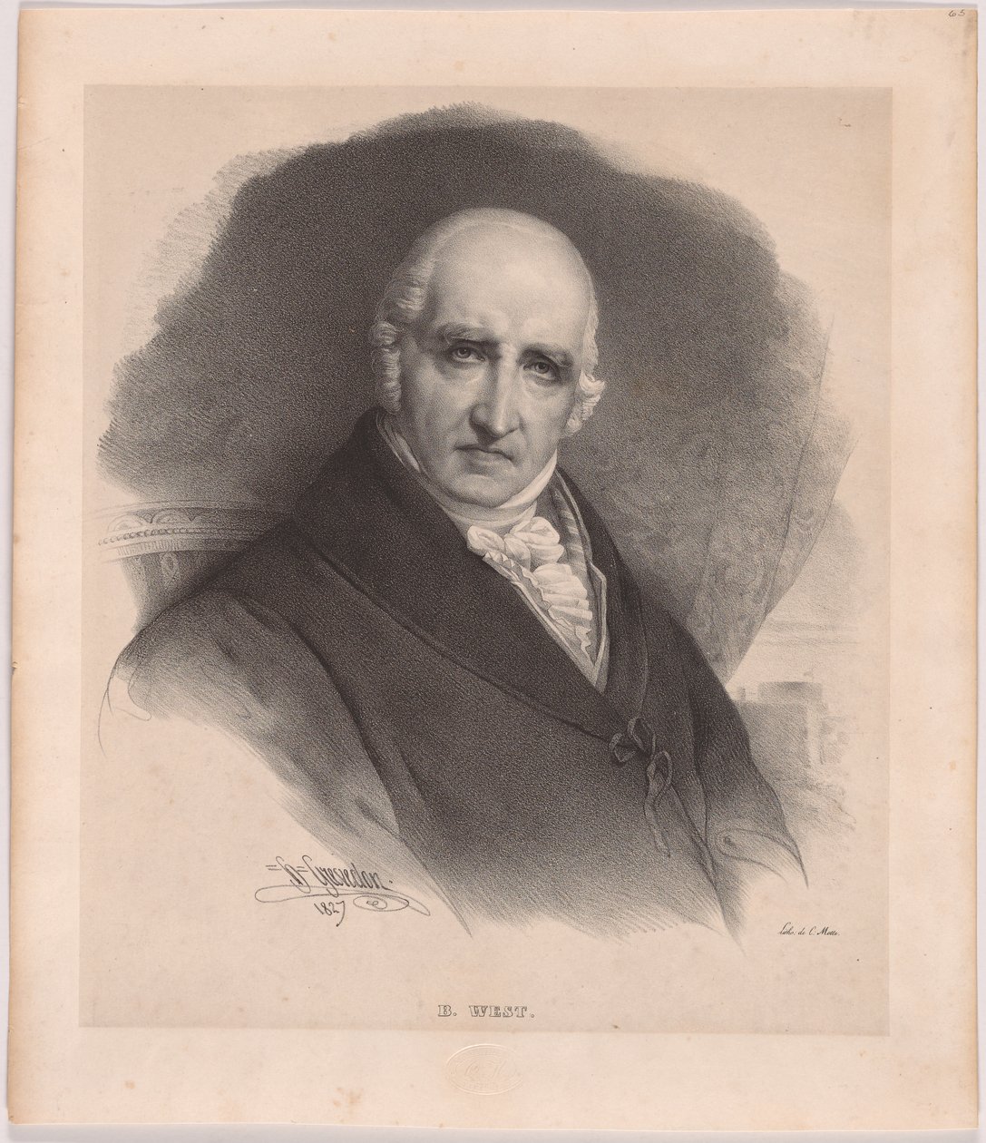 Benjamin West af Charles Etienne Pierre Motte
