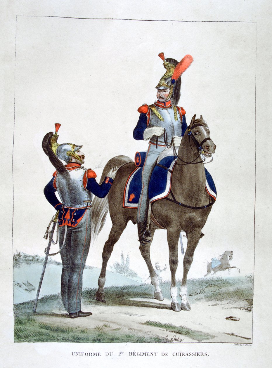 Uniform fra 1. Regiment af Chasseurs, Frankrig, 1823. af Charles Etienne Pierre Motte