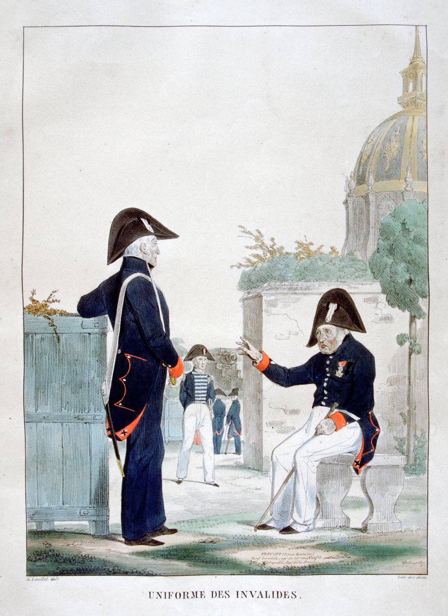 Uniform of the Invalides, Frankrig, 1823 af Charles Etienne Pierre Motte
