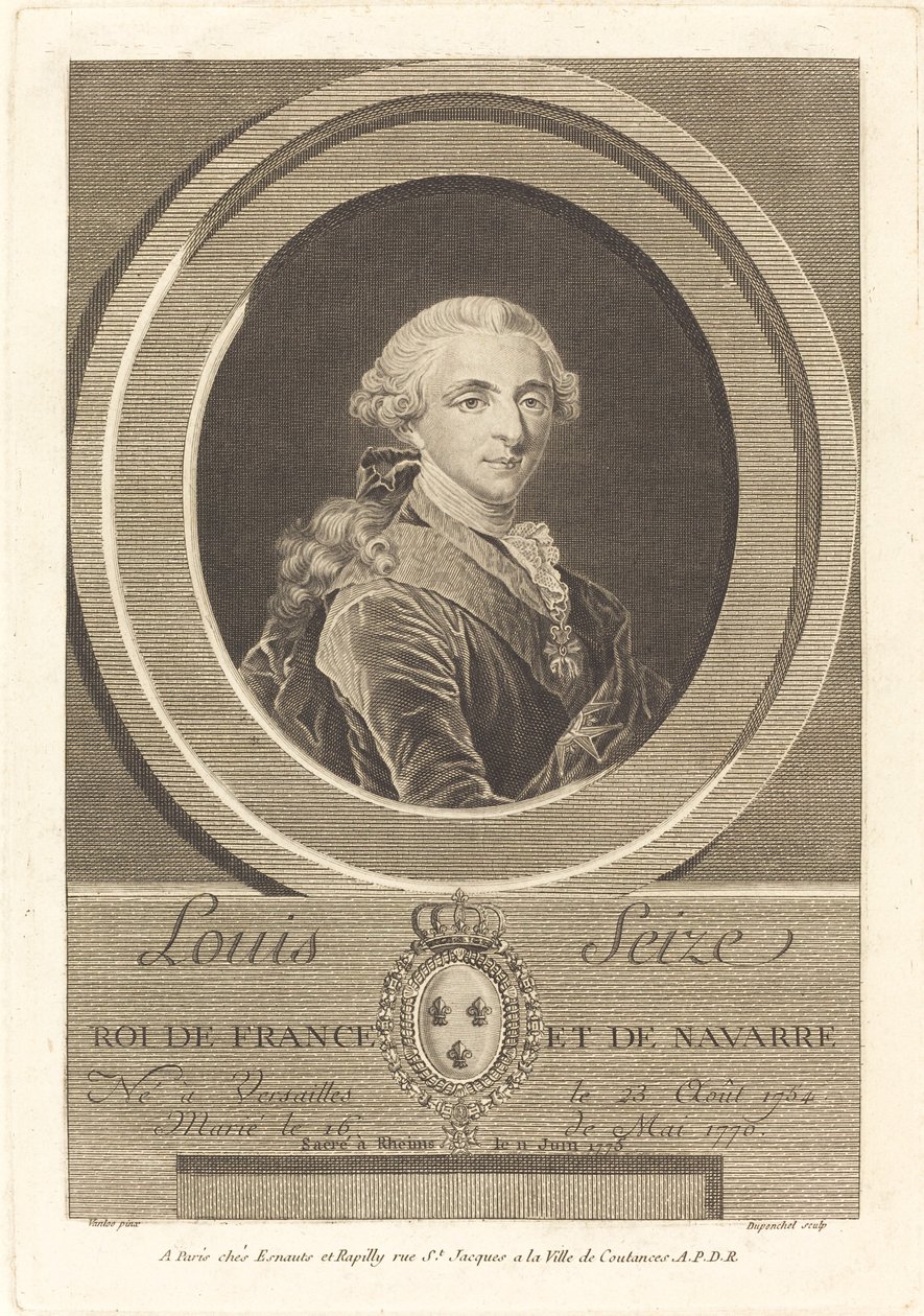 Ludvig XVI, konge af Frankrig af Charles Eugene Duponchel