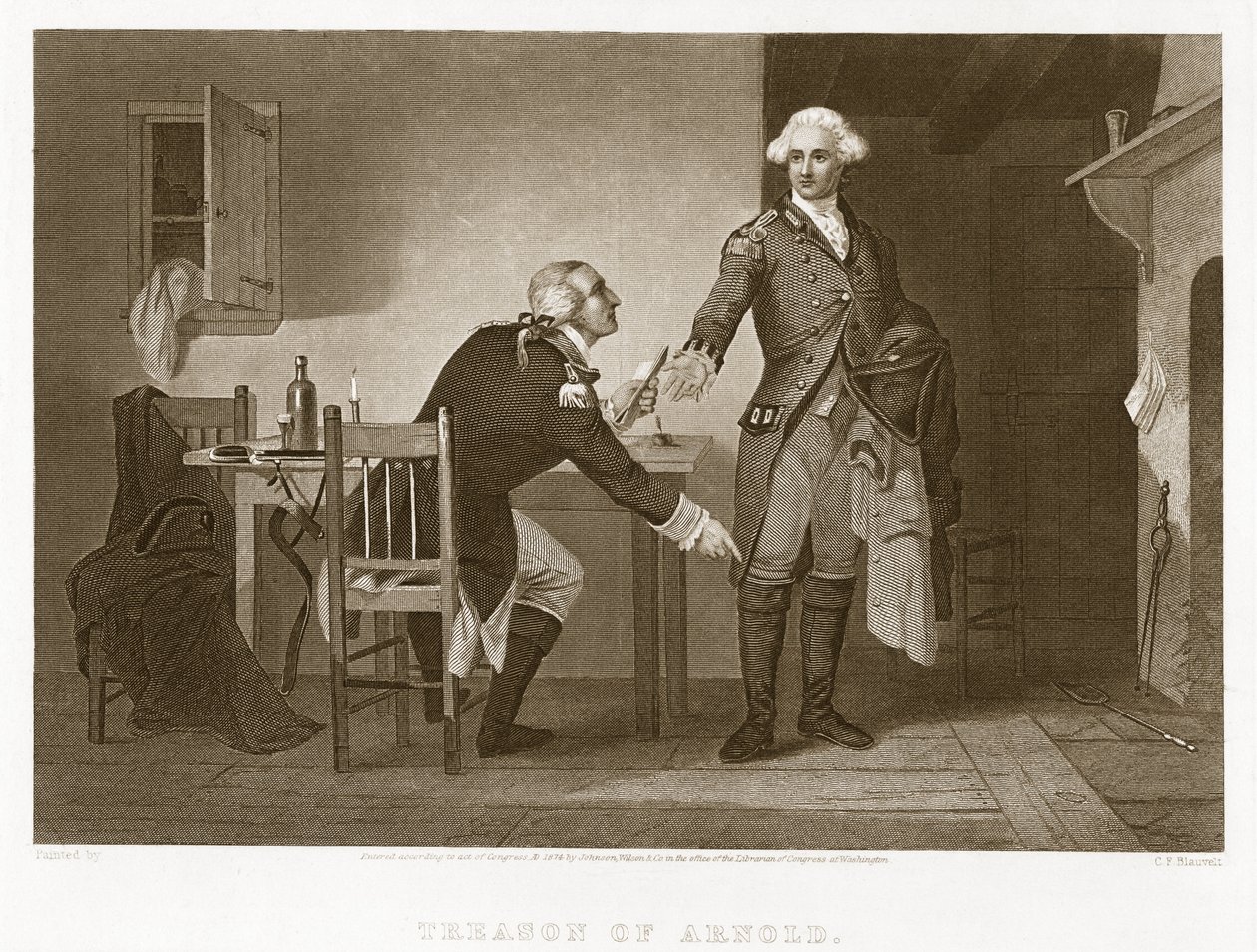 Arnolds forræderi, pub. 1874 af Charles F. Blauvelt