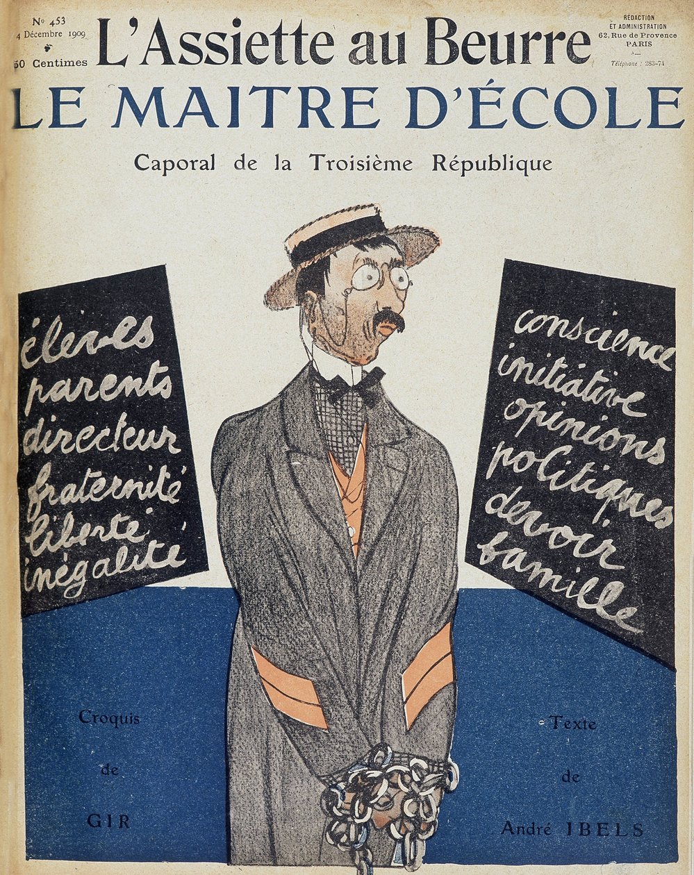 Skolemesteren, korporal i Den Tredje Republik, illustration af Charles Gir (1883 - 1941) - i "" L