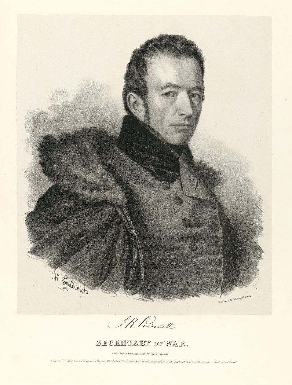 Joel Roberts Poinsett af Charles Fenderich