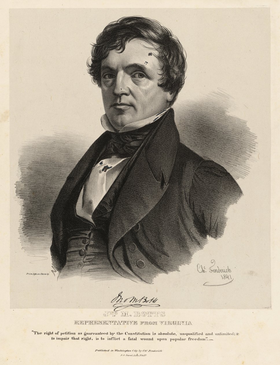 John Minor Botts af Charles Fenderich
