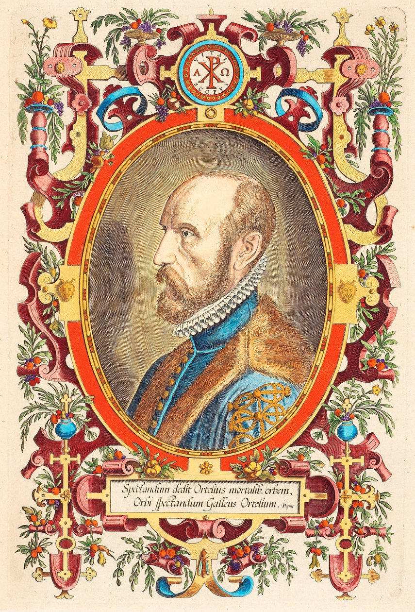Portræt af Abraham Ortelius 1527-1598 Fra: The Theatre of the World, 1579 af Charles Fenderich