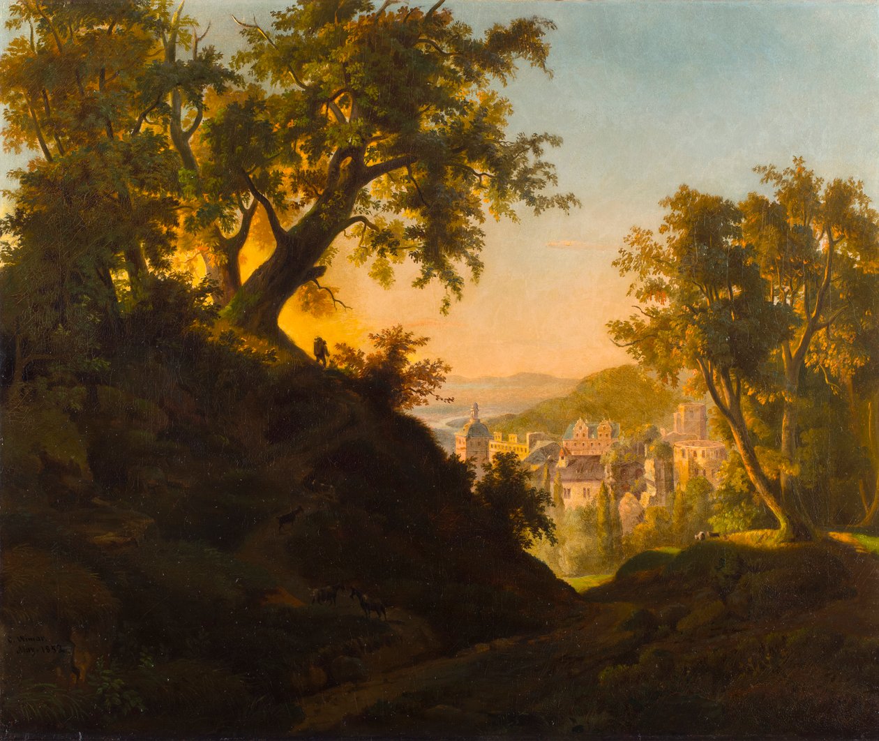 Slottet i Heidelberg af Charles Ferdinand Wimar