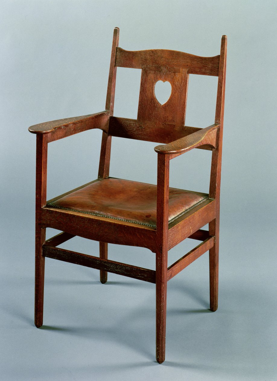 Spisestuestol med armlæn og drop-in sæde, ca. 1902 (eg) af Charles Francis Annesley Voysey