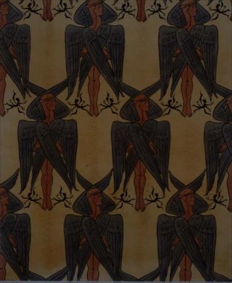 Gentagende kerubum, design til et stof af Charles Francis Annesley Voysey
