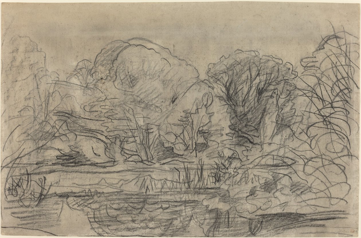 En skovdam af Charles Francois Daubigny
