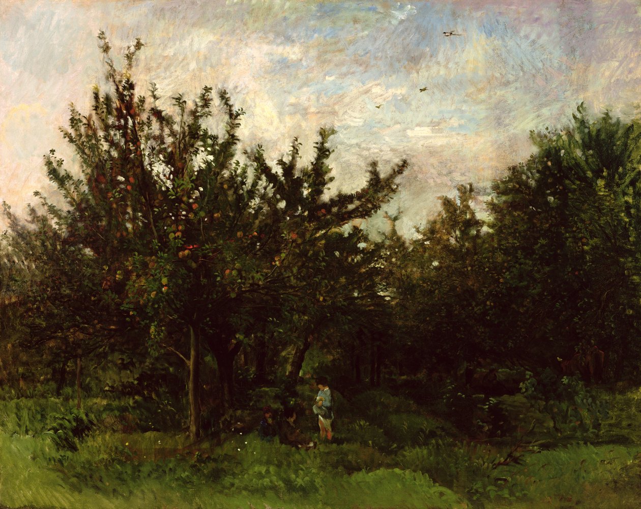 En æbleplantage af Charles Francois Daubigny