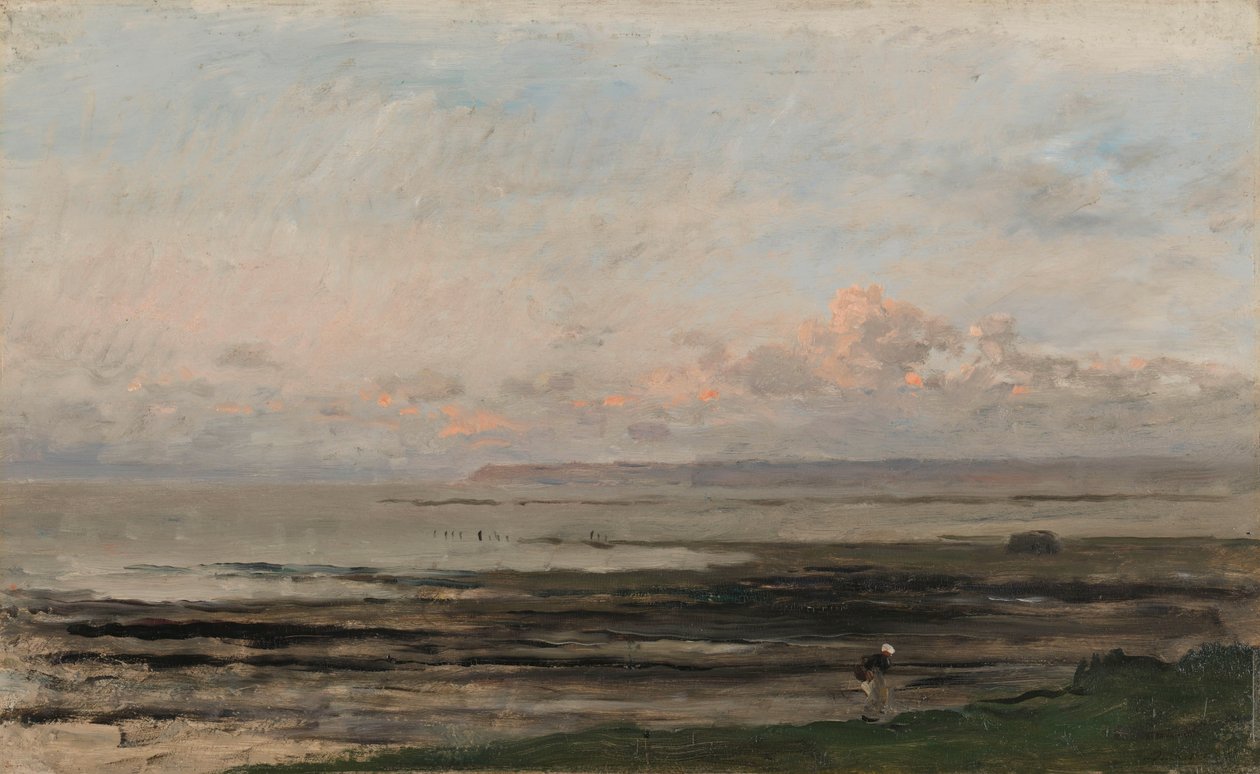 Strand ved Ebbe Tide En strand ved Ebbe Tide af Charles Francois Daubigny