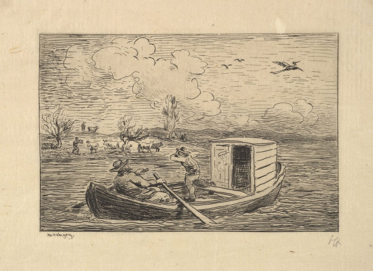 Ringer til kysten, 1861. af Charles Francois Daubigny