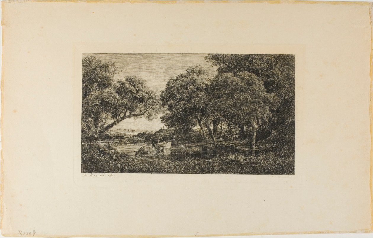 Kvæg ved en Pool af Charles Francois Daubigny