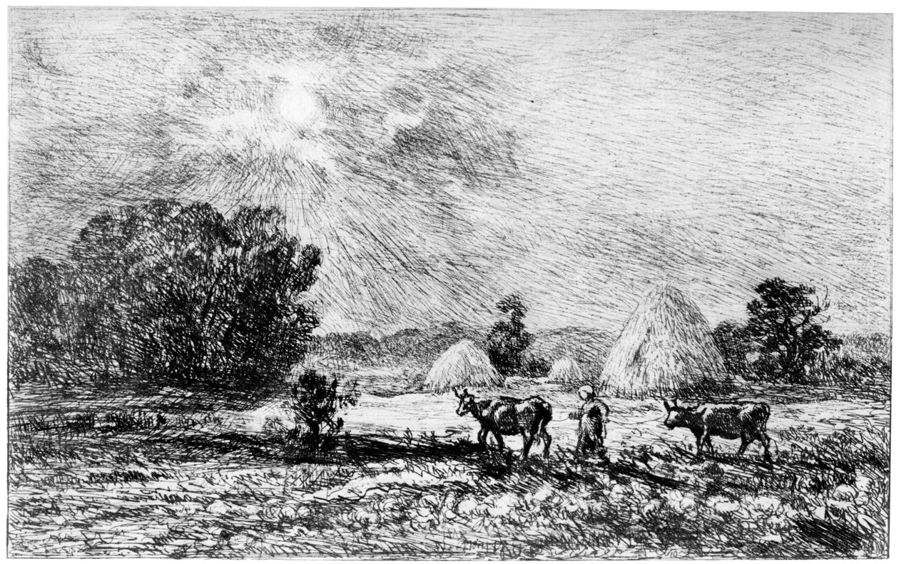 Måneskin i Valmondois, 1840-1875 1924 af Charles Francois Daubigny