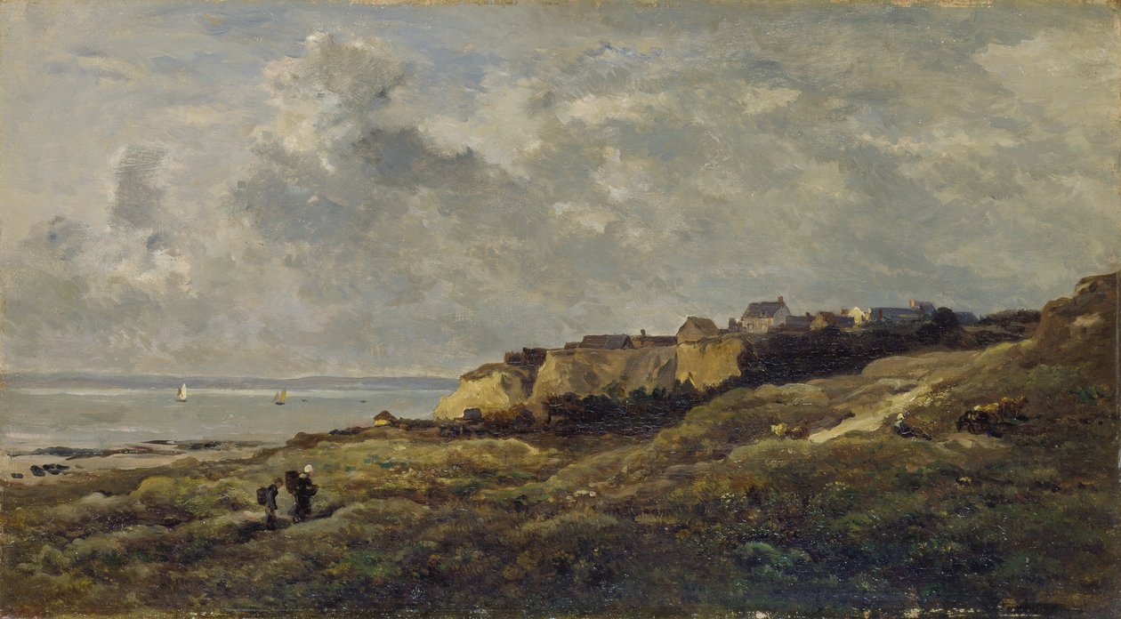 Kystlandskab i Normandiet (Villerville-sur-Mer) af Charles Francois Daubigny