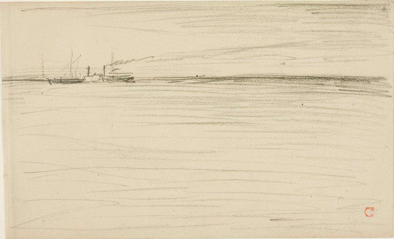 Krydser kanalen af Charles Francois Daubigny