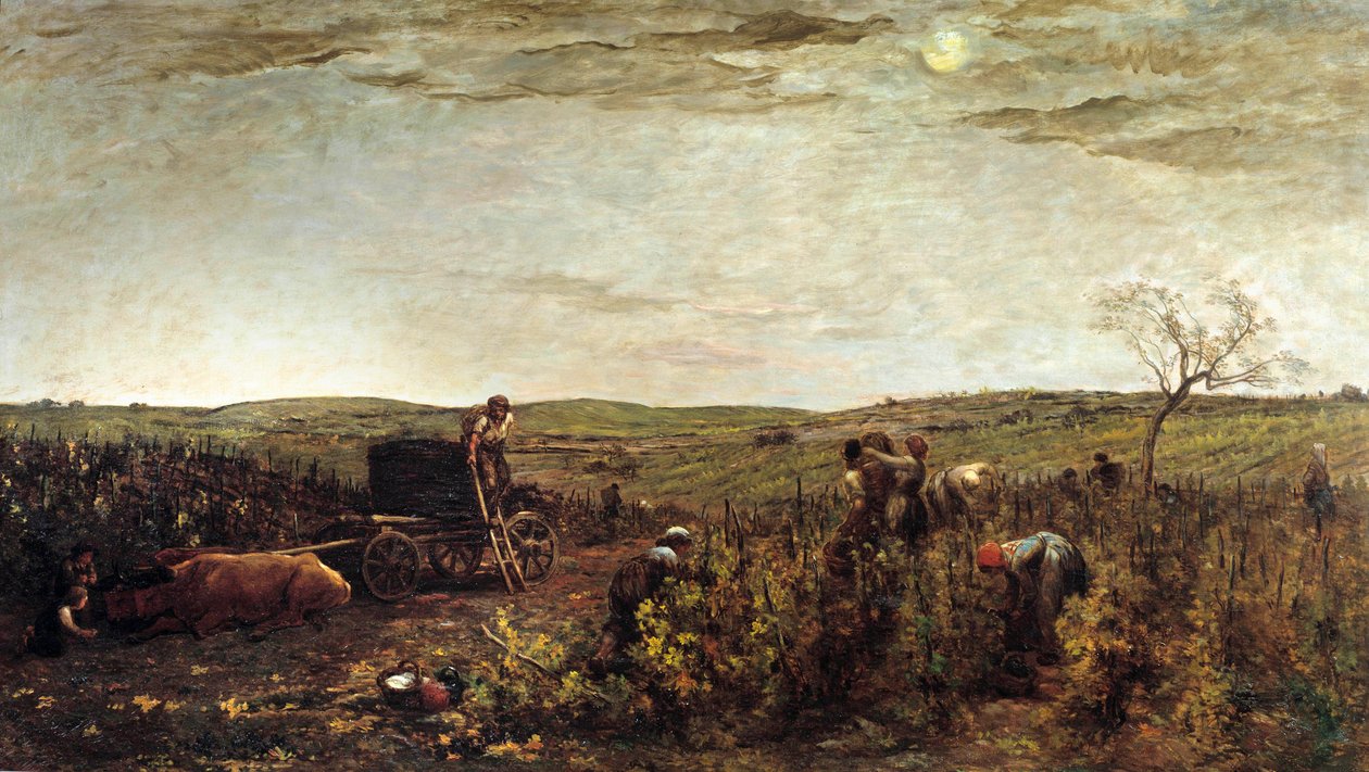 Høst i Bourgogne Maleri af Charles Francois Daubigny (1817-1878) 1863 Søn. 1,72x2,94 m Paris, musee d